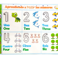 Cuadernillo 4 en 1 trazable (abecedario, números, figuras y colores)