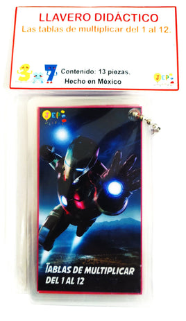 Tablas de multiplicar avengers