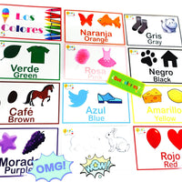 Tarjetas de los colores