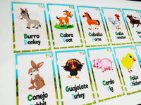 
              Tarjetas de animales de la granja
            