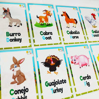 Tarjetas de animales de la granja