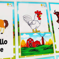 Tarjetas de animales de la granja