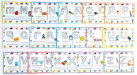 
              Abecedario minúsculas y mayúsculas trazables
            