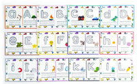 
              Abecedario minúsculas y mayúsculas trazables
            