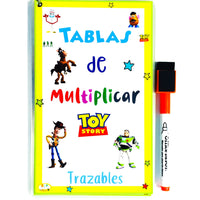 Tablas de multiplicar Toy Story trazables