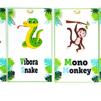 Tarjetas animales de la selva