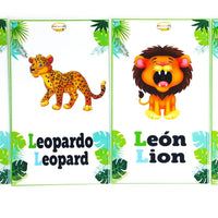 Tarjetas animales de la selva