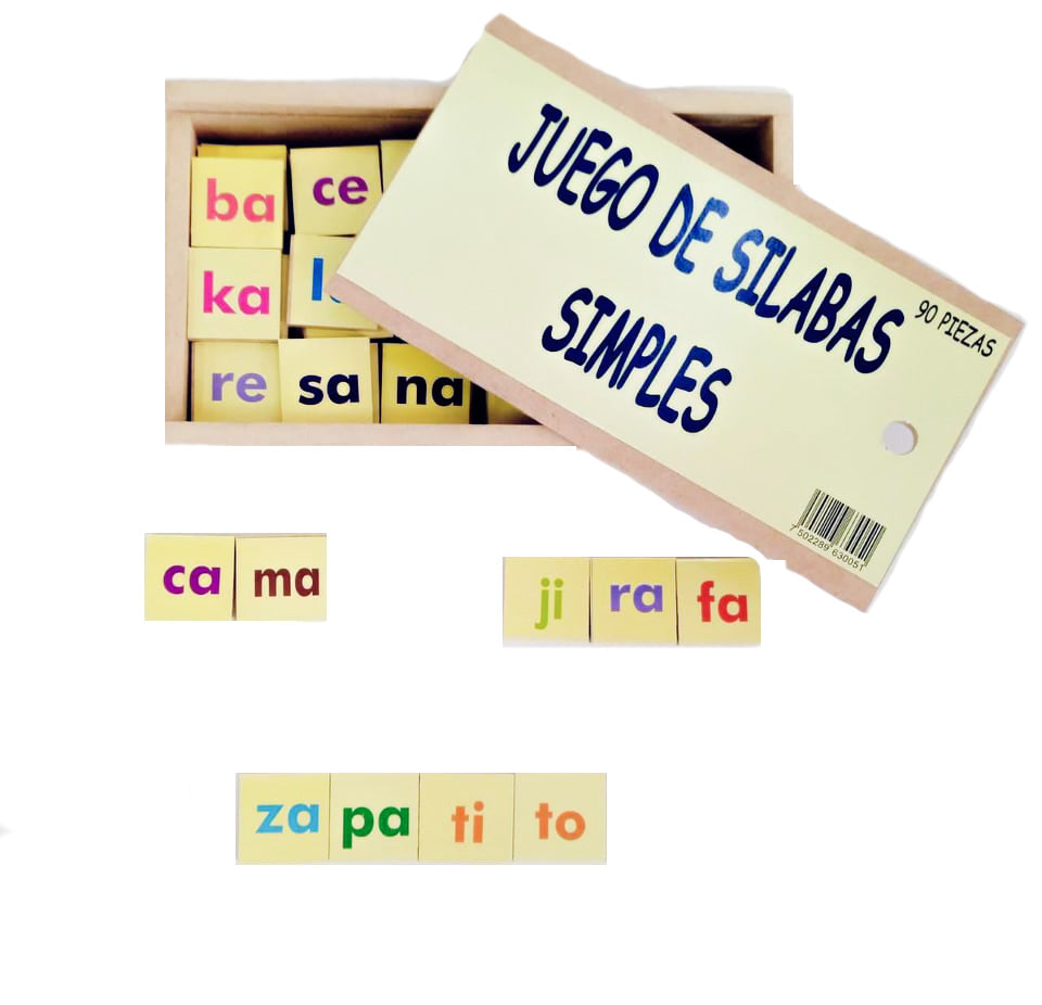 Alfabeto Movil Sílabas Simples Fichas De Madera Silabas Para