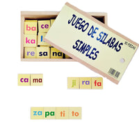Silabas simples de madera