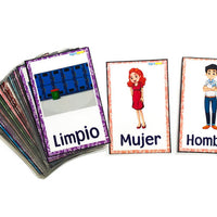 Tarjetas didácticas de los opuestos