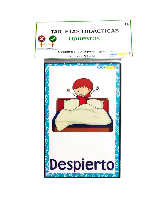 Tarjetas didácticas de los opuestos