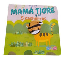 Cuento infantil con  títere  de tigre