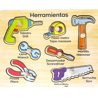 Rompecabezas de herramientas con pija