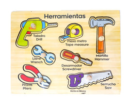 Rompecabezas de herramientas con pija