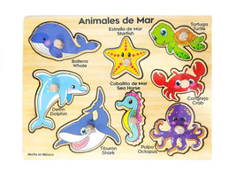 Rompecabezas animales marinos con pija