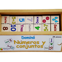 Dominó de números y conjuntos