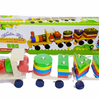 Tren de figuras geométricas de ensarte
