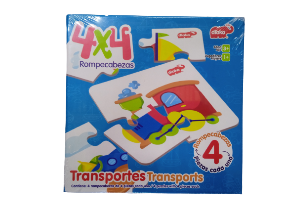 Rompecabezas 4x4 de transportes