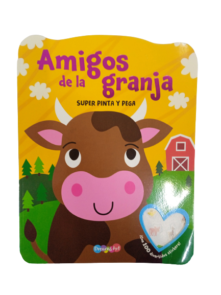 Amigos de la granja súper pinta y pega