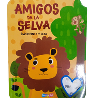 Amigos de la selva súper pinta y pega