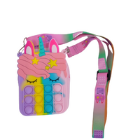 Bolsa pop it de unicornio