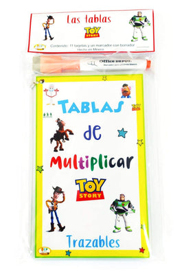 Tablas de multiplicar Toy Story trazables