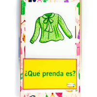 Tarjetas didácticas aprendiendo las prendas de vestir
